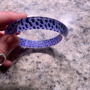 Splendette Grape leopard bangle